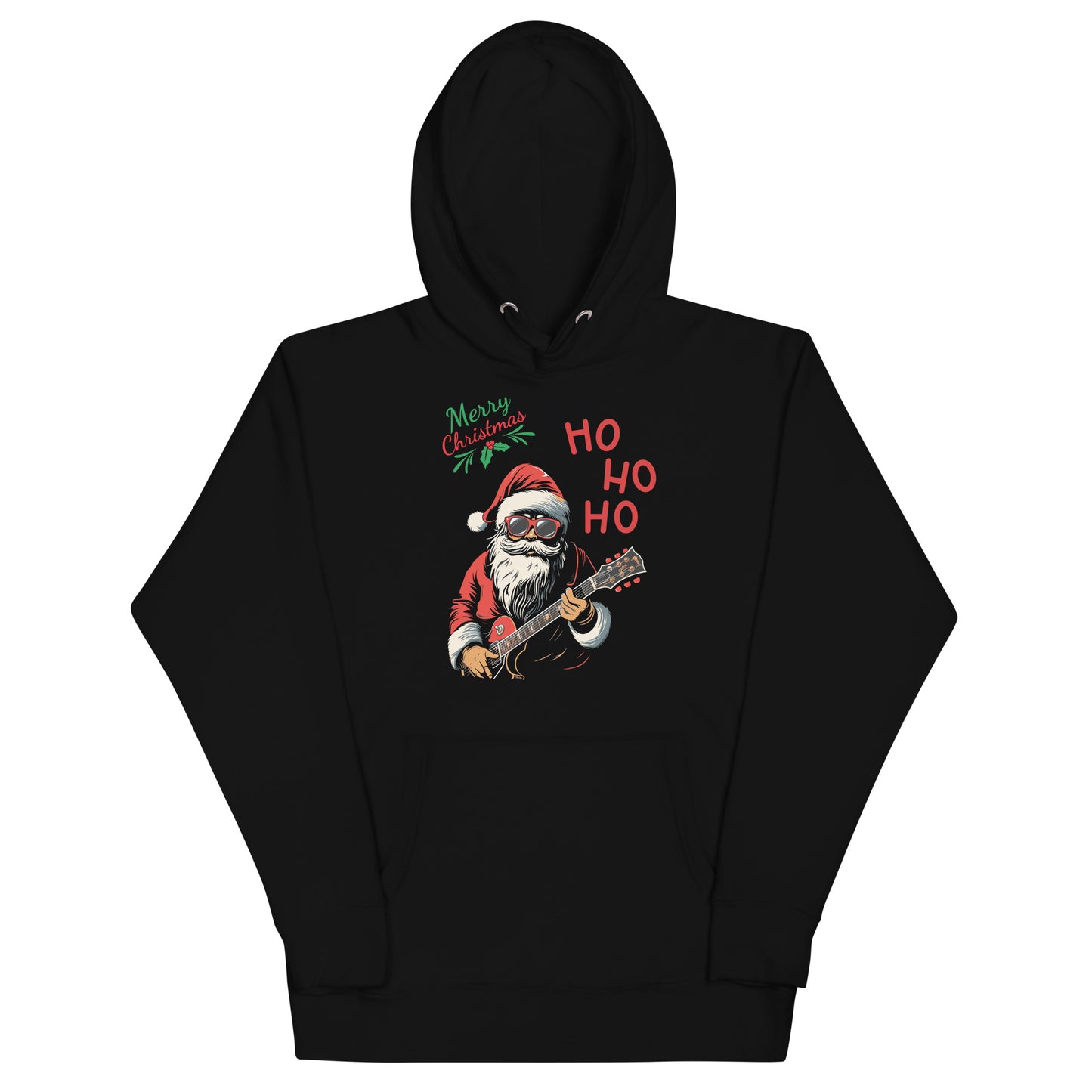 Frontansicht eines Wikinger Hoodie mit abgebildetem Weihnachtsmann und Schriftzug