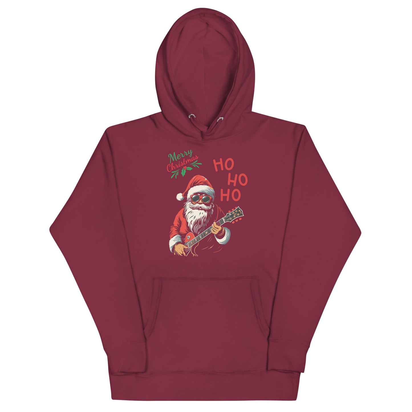 Frontansicht eines Wikinger Hoodie mit abgebildetem Weihnachtsmann und Schriftzug