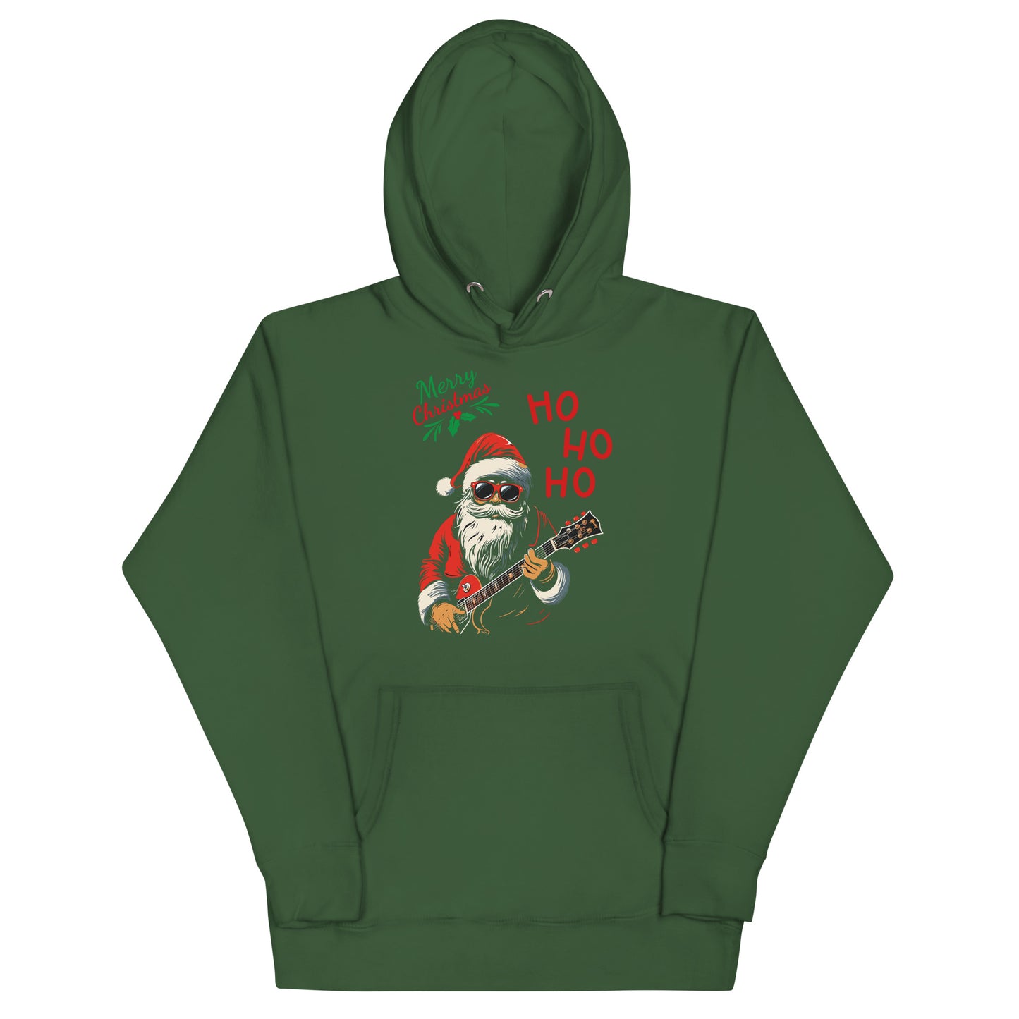 Frontansicht eines Wikinger Hoodie mit abgebildetem Weihnachtsmann und Schriftzug