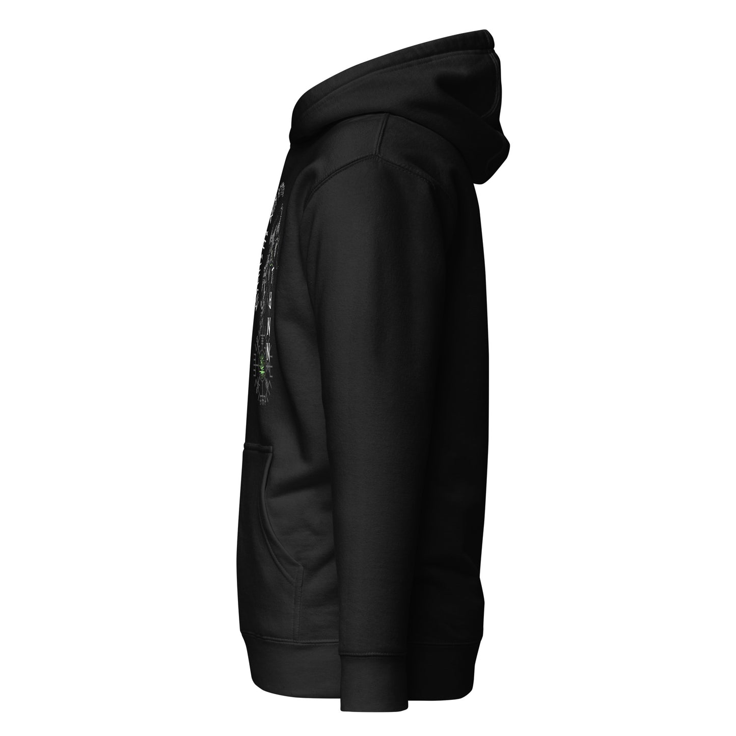 Joetunns Macht Gruen Wikinger Hoodie von links