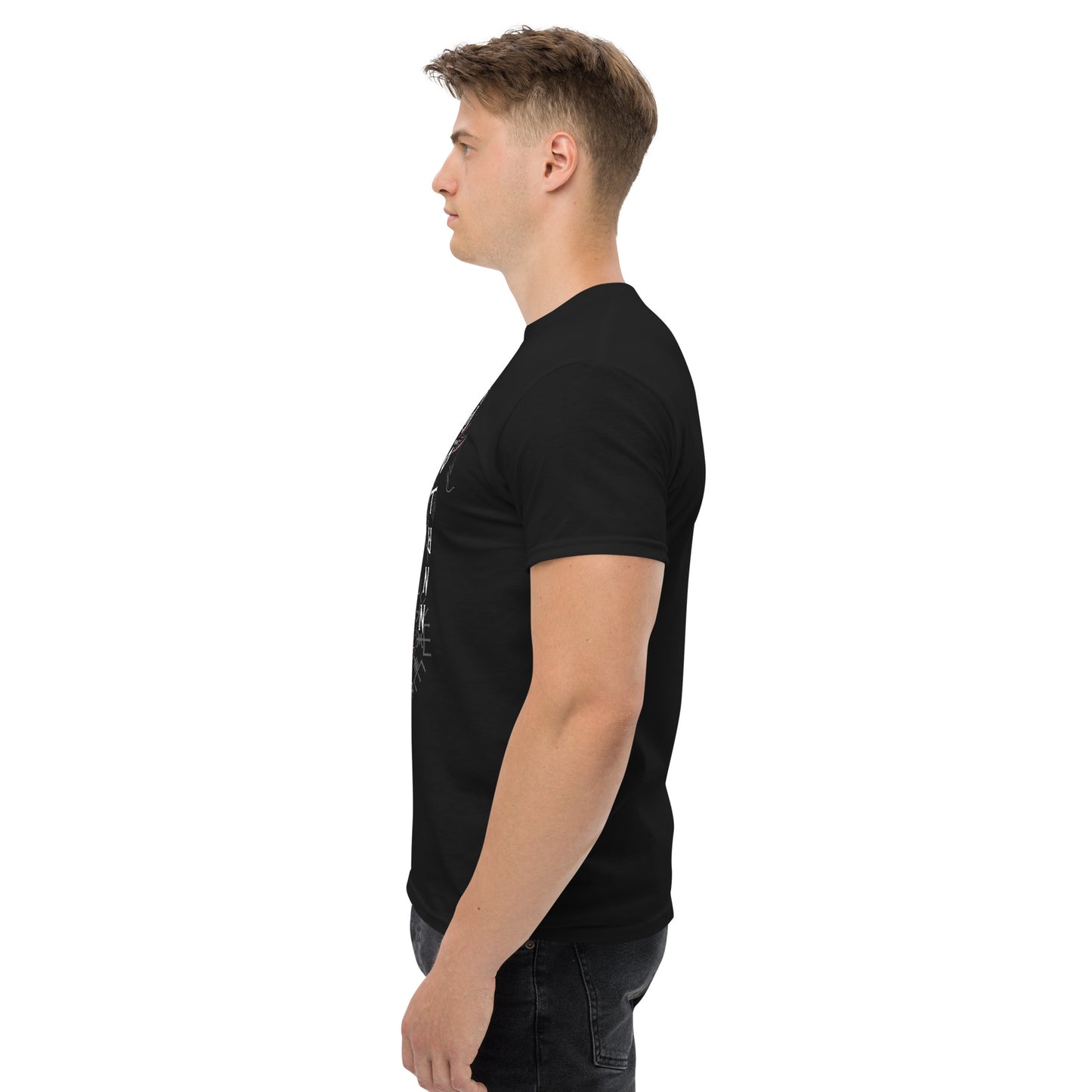 Joetunns Macht Rot Wikinger T-Shirt von links