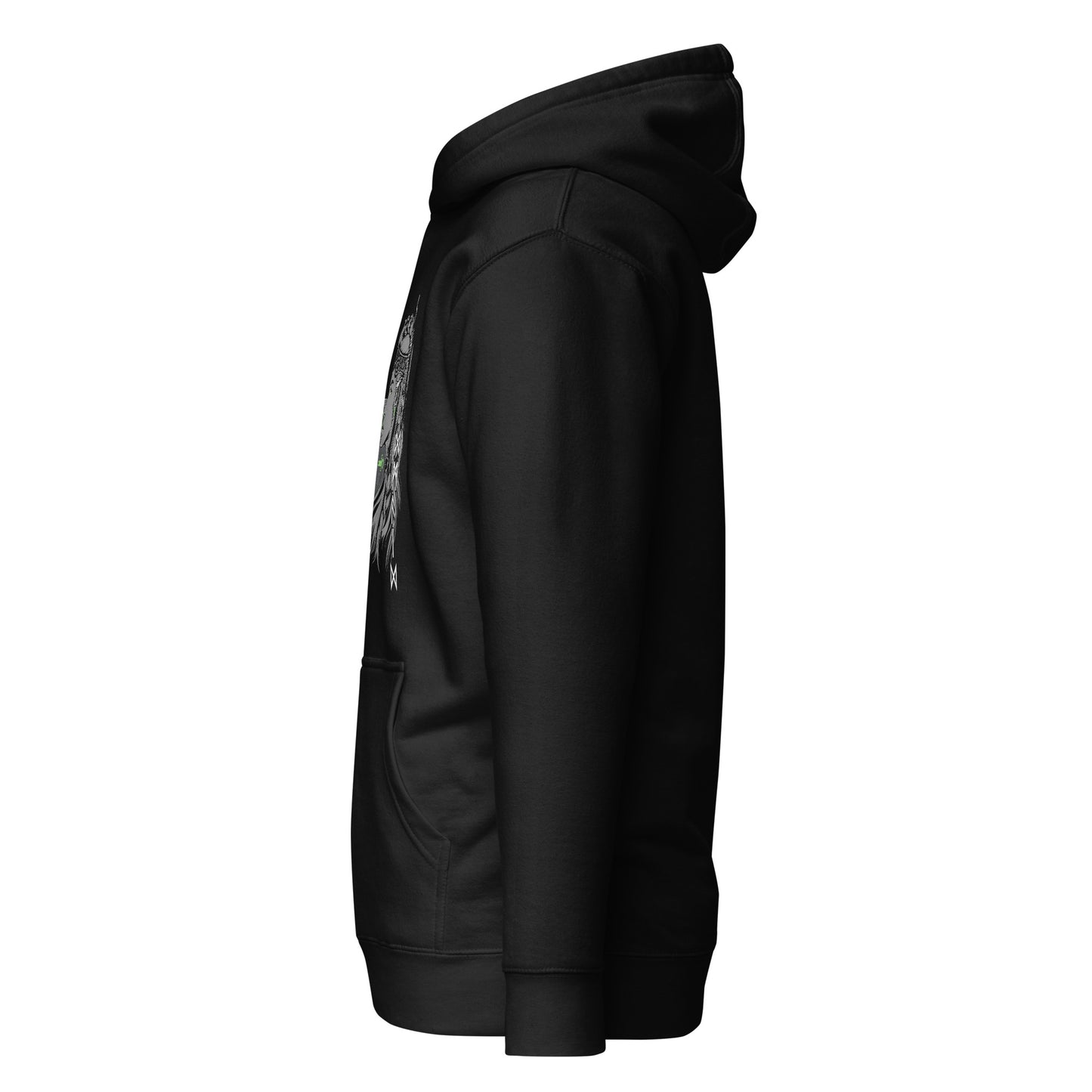 Schildmaid Gruen Wikinger Hoodie von links