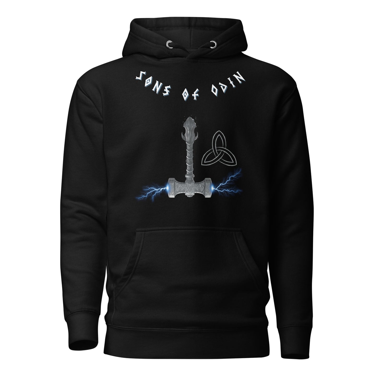 Thors Hammer Wikinger Hoodie von Vorne