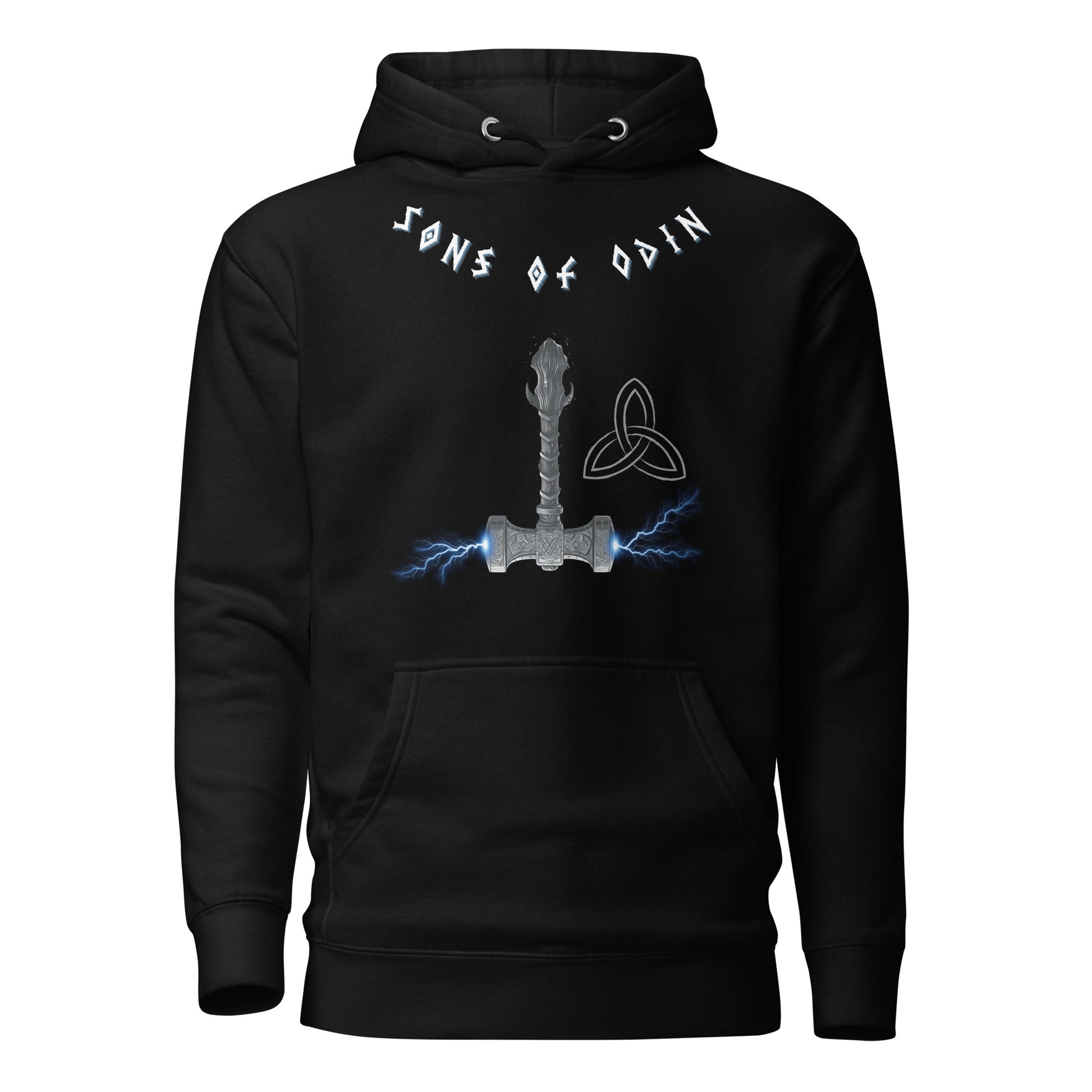 Thors Hammer Wikinger Hoodie von Vorne