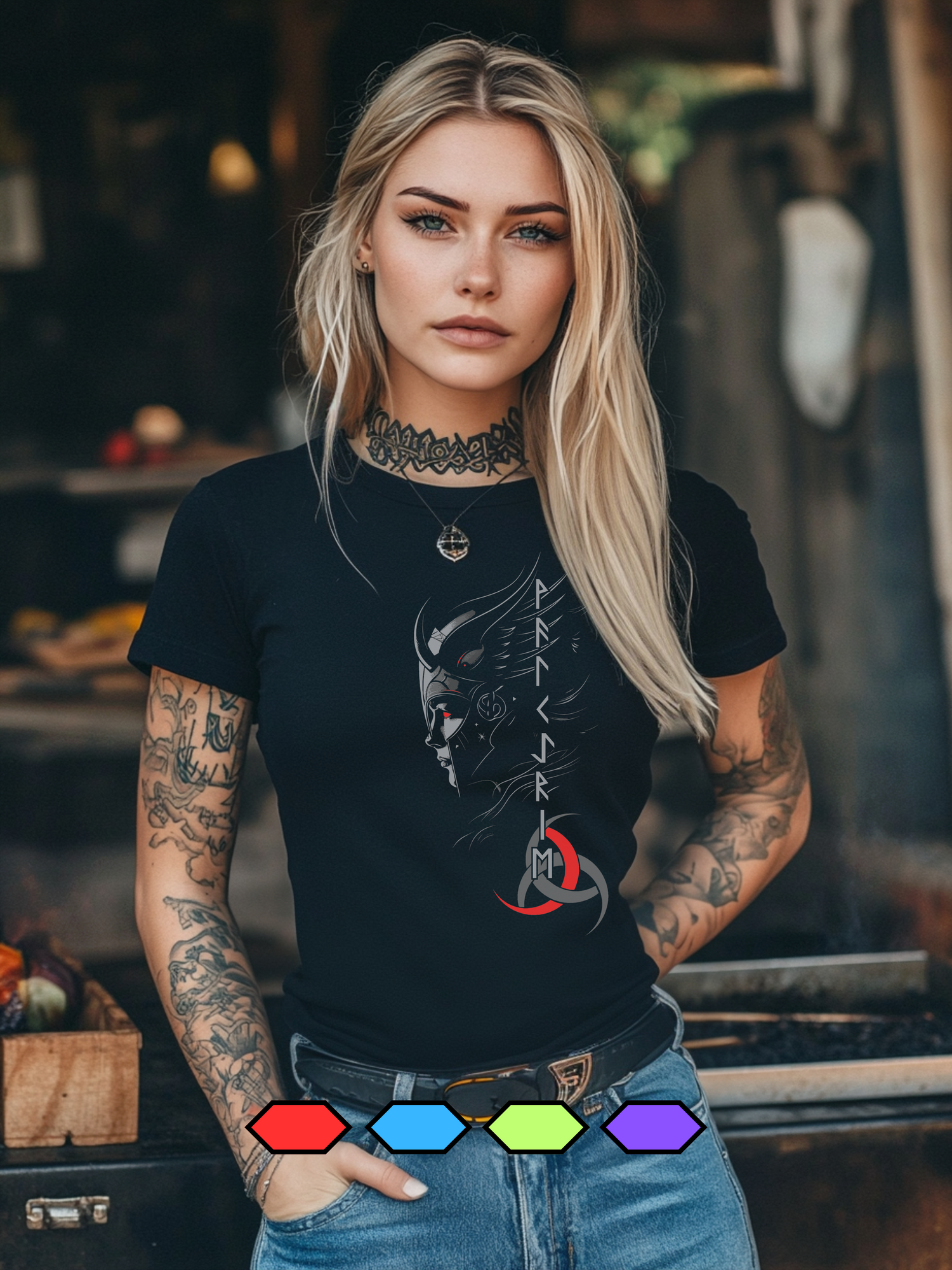 Die Walküre: Mystisches Wikinger-T-Shirt