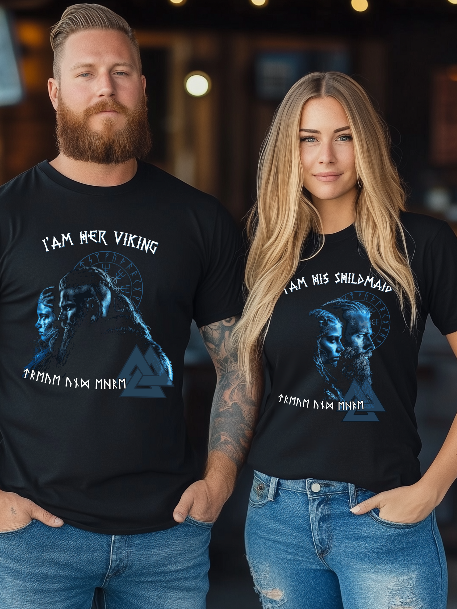Wikinger Paar T-Shirts