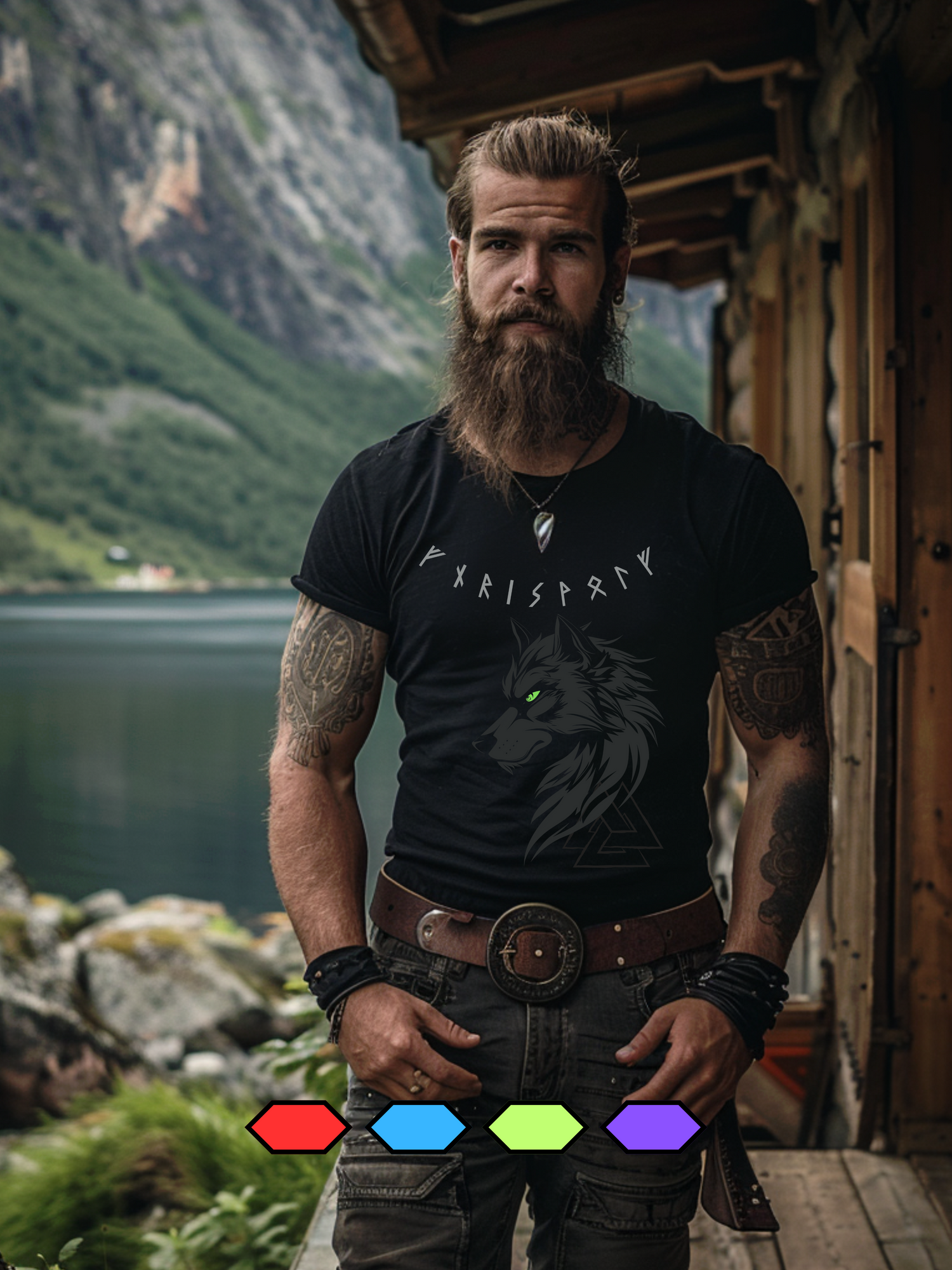 Fenrir's Fury : Wikinger T-Shirt