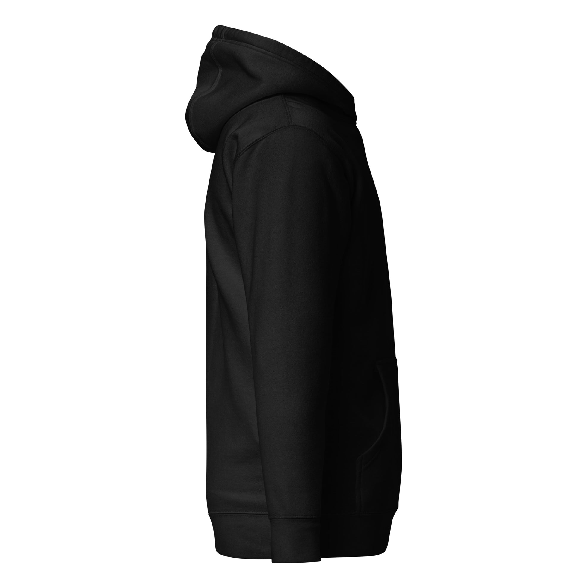 Rabe des Nordens Gruen Wikinger Hoodie von rechts
